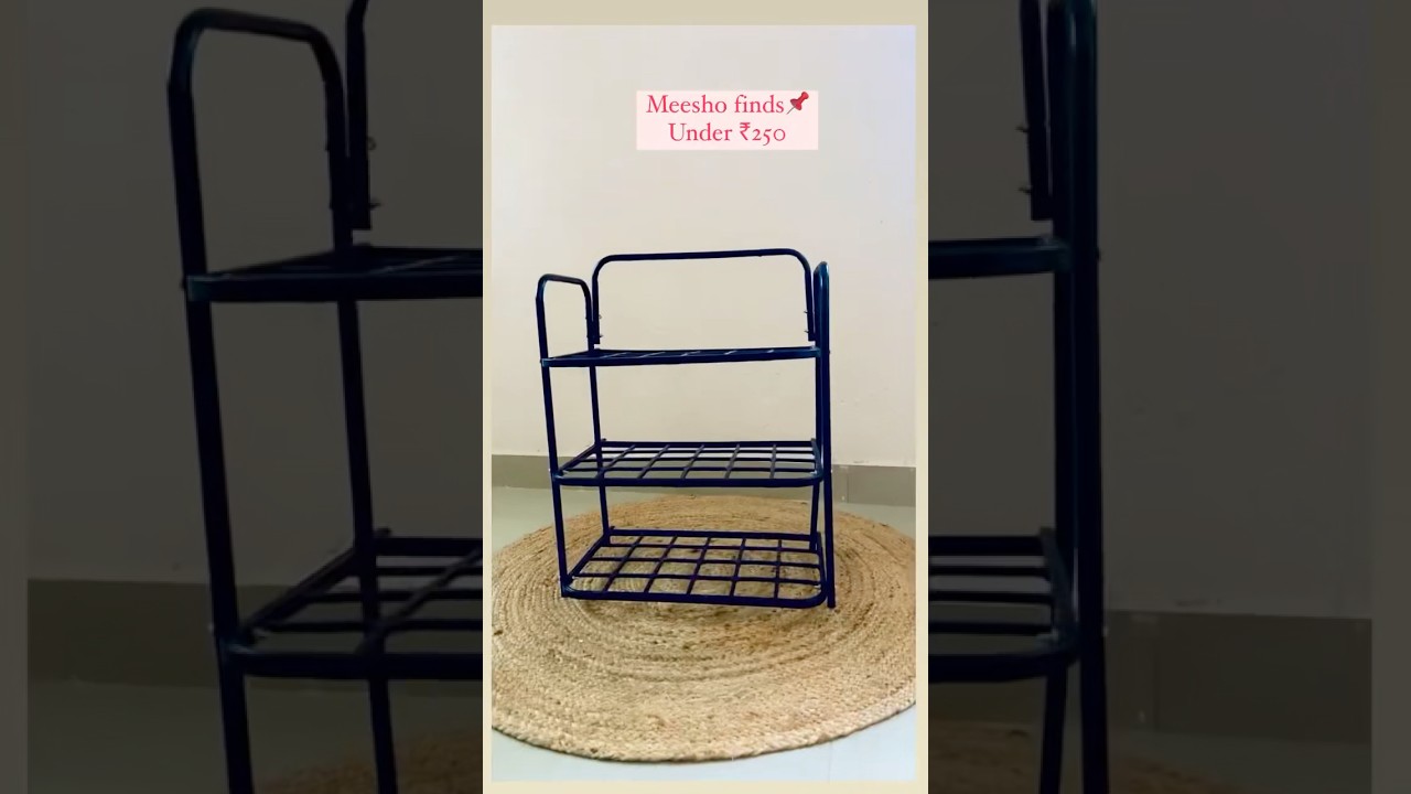 Stylish Black Metal Shoe Rack for just ₹245!