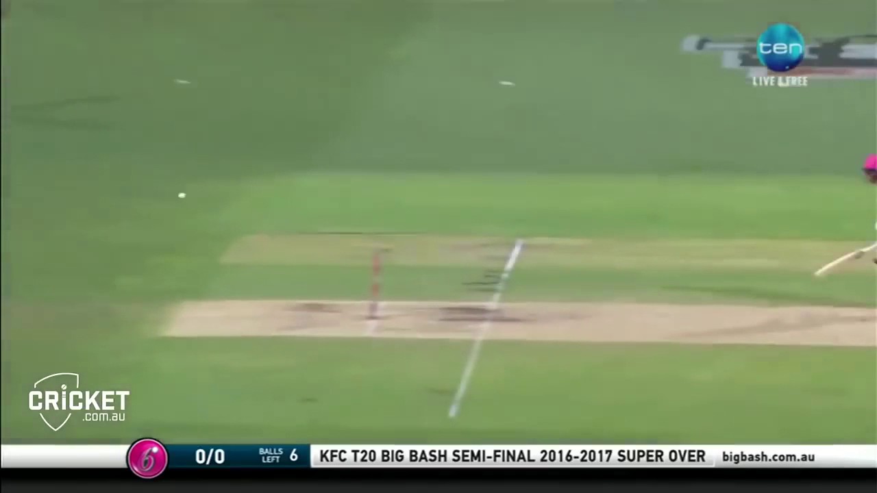 Super Over Big Bash League 2nd Semi Final Brisbane Heat v Sydney Sixers Full Highlights - YouTube