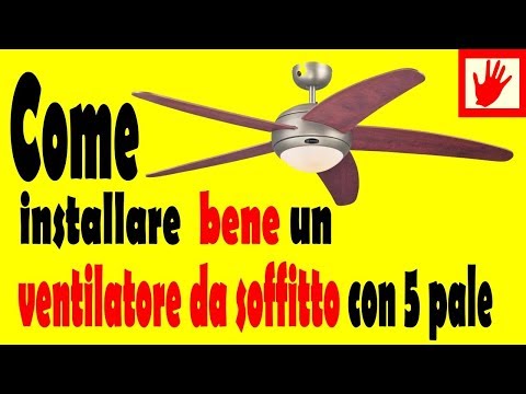 How to properly install a ceiling fan with light and remote control with 5 blade