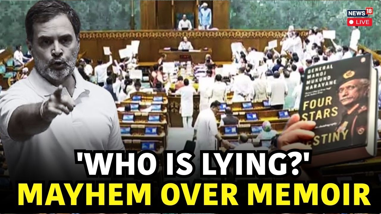 PARLIAMENT LOGJAM LIVE |  MM Naravane's Memoir Debate Heats Up: I Rahul Gandhi Lying? | BJP vs Cong