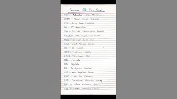 Important GK full forms || Daily uses full forms ||