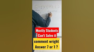 6-1×0+2÷2 is the answer ? #shorts #mathematics #challenge #algebra #maths #viral #reels