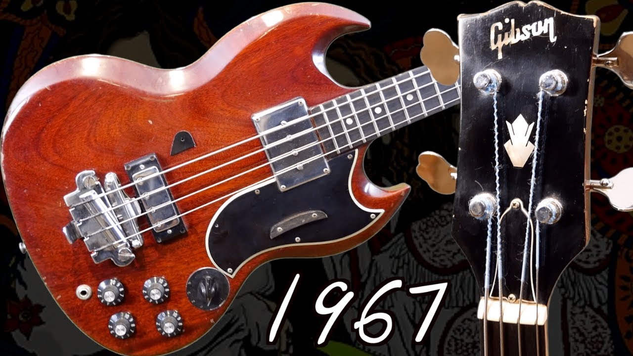 The Thump of the Mudbucker! 1967 Gibson EB-3 Electric SG Bass Faded  Cherry Review Demo YouTube