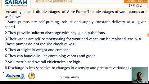 Lecture Video 4_ 17ME72_Fluid Power Systems_Module 2_ Vane and Piston pump_ Dr C ANIL KUMAR