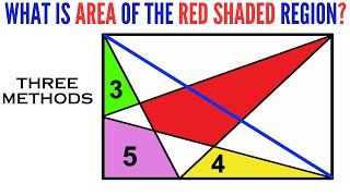Do you know these skills? | Can you find area of the Red Region? | (Geometry problem) | #math #maths