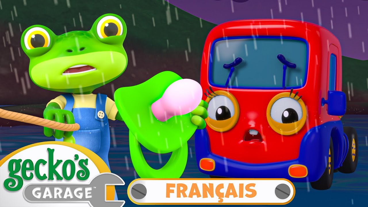 Sauvetage de Bb Camion de la Tempte   Le Garage de GeckoCamions pour enfants