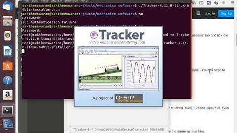 install tracker physics video analysis & modeling software in linux & convert run file to exe file