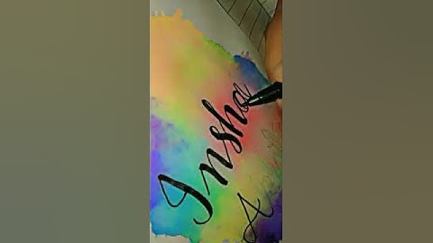 Lettering name Insha Akhter! #shorts #Hayah Khan #calligraphy #lettering #moderncalligraphy #tiktok