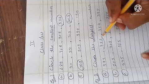 class 2 Maths circle the smallest and largest number