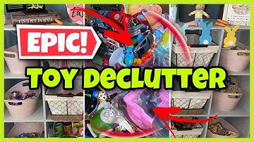 EPIC 😳 TOY DECLUTTER | GETTING RID OF 300 TOYS! | ORGANIZING + CLEANING MOTIVATION