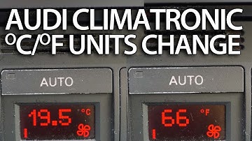 How to change temperature units Audi Climatornic (A2 A3 A4 A6 TT) celsius fahrenheit FIS DIS