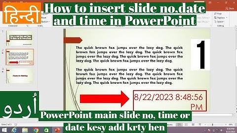 How to insert Slide Number, Date and Time in PowerPoint | How to add Date and Time in Ms PowerPoint