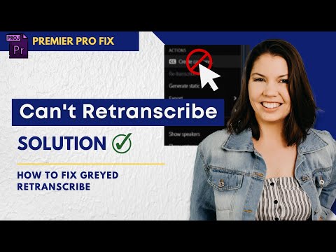 How to Retranscribe a Sequence in Premier Pro