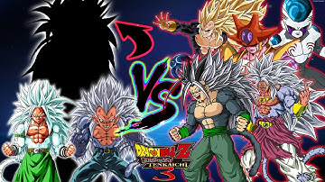 Goku SSJ5 & Vegeta SSJ5 (AF) Vs. Xicor, Broly, Rigor, Buuzer, Ize (AF)