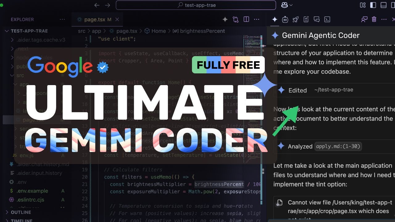 Gemini AI Coder: IA grátis para codar!