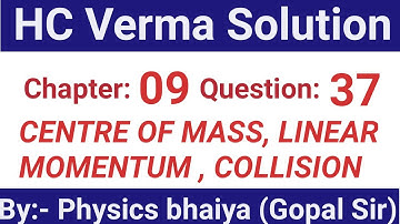H.C. Verma Solutions - Linear Momentum - Chapter 9, Question 37