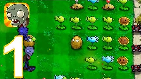 Plants vs. Zombies - Gameplay Walkthrough Part 1 - Levels 1-7 (iOS, Android)