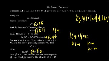 Direct Products of Cyclic Groups
