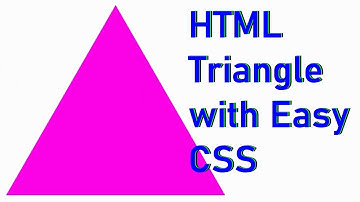 Create A Triangle in HTML | CSS for Triangle