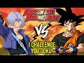 Goku gets challenged  trunks vs goku in raging blast