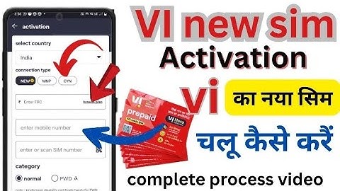 vi new SIM activation process |vi SIM activation process