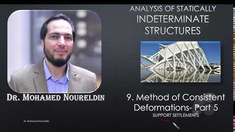 9-Consistent deformation-part-5-Support Settlements Dr. Noureldin