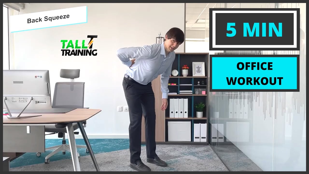 5 MIN OFFICE WORKOUT EXERCISES - 5 Minute Exercises at Work - Quick ...