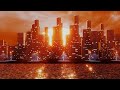 Futuristic City With Skyscrapers And Lake Screensaver 4K