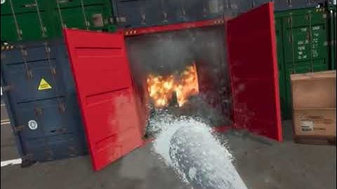 FLAIM Trainer, Havn, container / Dock, Container - virtuel brandtræning / VR Fire Fighter Training