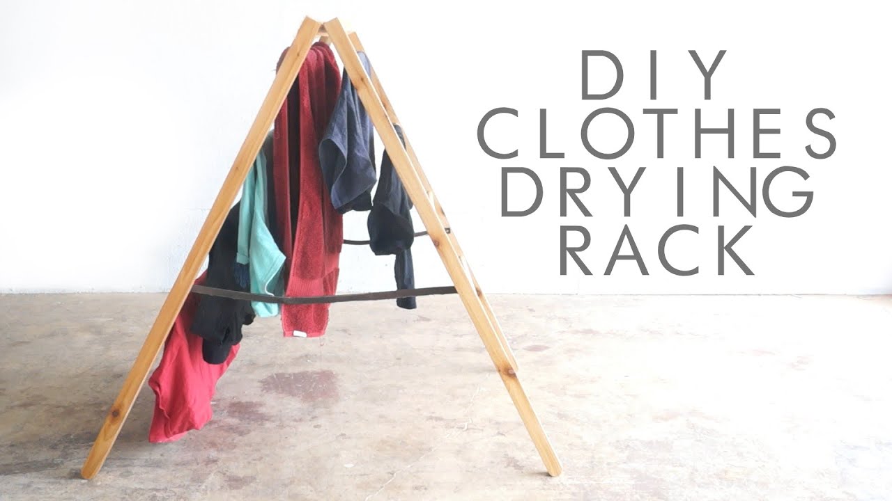 DIY Cómo hacer tendederos plegables la forma más sencilla/how to make  foldable clothes driyng rack. 