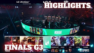 G2 vs RGE - Game 3 Highlights | Grand Finals S12 LEC Summer 2022 | G2 Esports vs Rogue G3