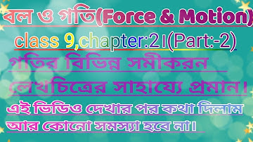 class 9।physical science।chapter-2।Force and Motion(বল ও গতি)।গতির সমীকরণের প্রতিষ্টা।part:-2.