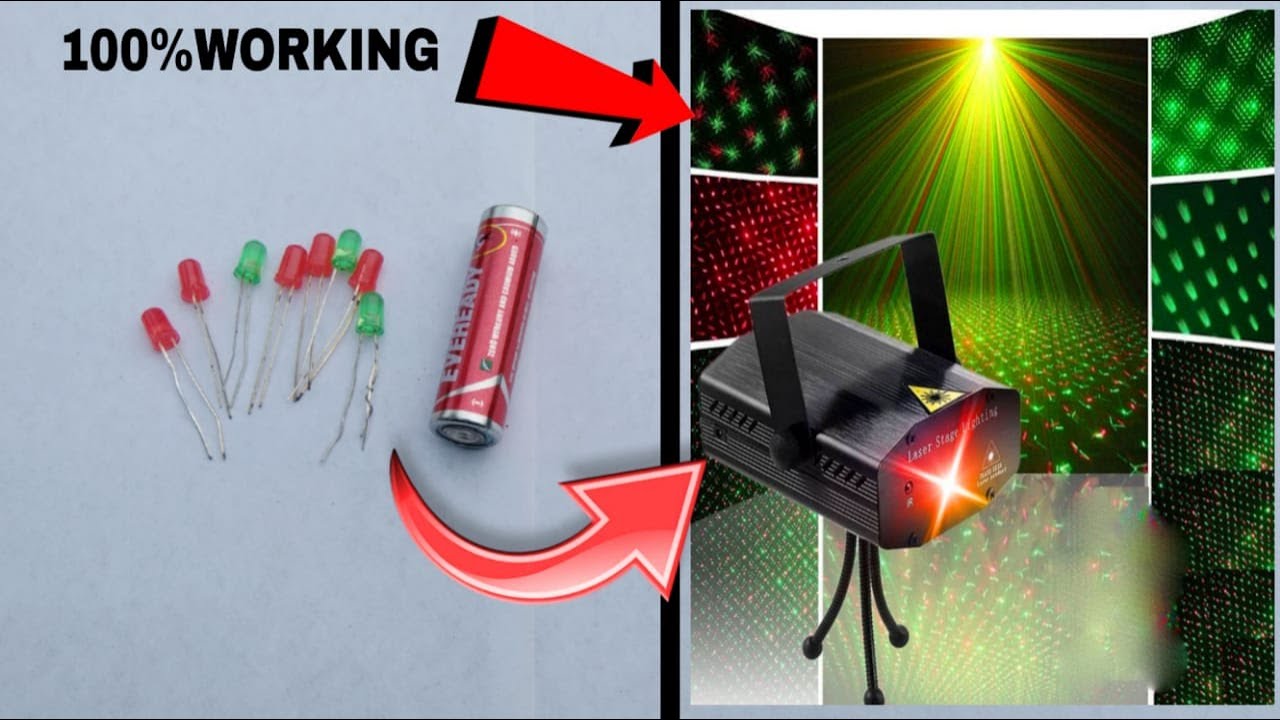 How To Make Mini DJ Leser Light With 🔦TorchLight And Cardboard ...