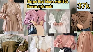 Shopee Haul blouse murah meriah style Korean look