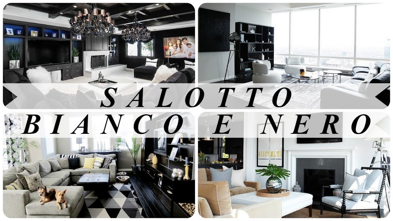 Idee per salotto moderno bianco e nero youtube Salotto bianco