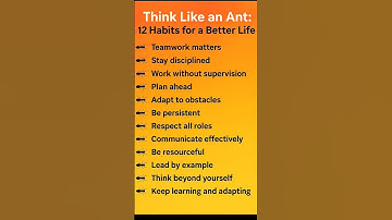 Think Like an Ant: 12 Tiny Habits That Build an Unstoppable Life and surprising results