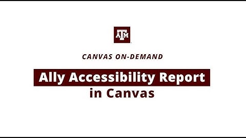 Ally Accessibility Report in Canvas