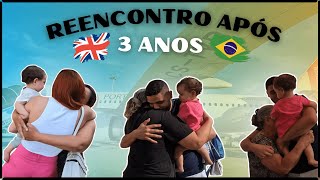 REENCONTRAMOS NOSSA FAMILIA APÓS 3 ANOS MORANDO EM LONDRES | Chegamos de Surpresa no Brasil |😭✈️🇧🇷