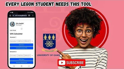 Every UG Legon student needs this tool | University of Ghana Legon GPA, CGPA, FGPA Calculator!
