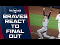 Pure joy! Braves players/coaches react to the final out of the World Series! (Freeman, Fried, more!)