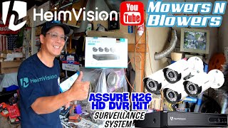 HEIMVISION ASSURE K26 1080P HD DVR KIT SURVEILLANCE SYSTEM HARD DRIVE & CAMERA INSTALLATION & REVIEW