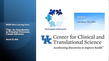 BERD Bites Learning Series: An Introduction to Potential Outcomes Causal Inference