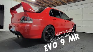 EVO 9 MR 🔥 How I Install Coilovers!