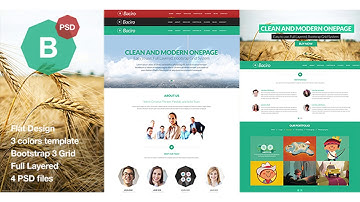Baciro - Creative One Page PSD Template | Themeforest Website Templates and Themes