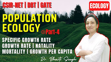 Population Ecology Part-4 | Growth Rate | Specific Growth rate | Natality | Mortality