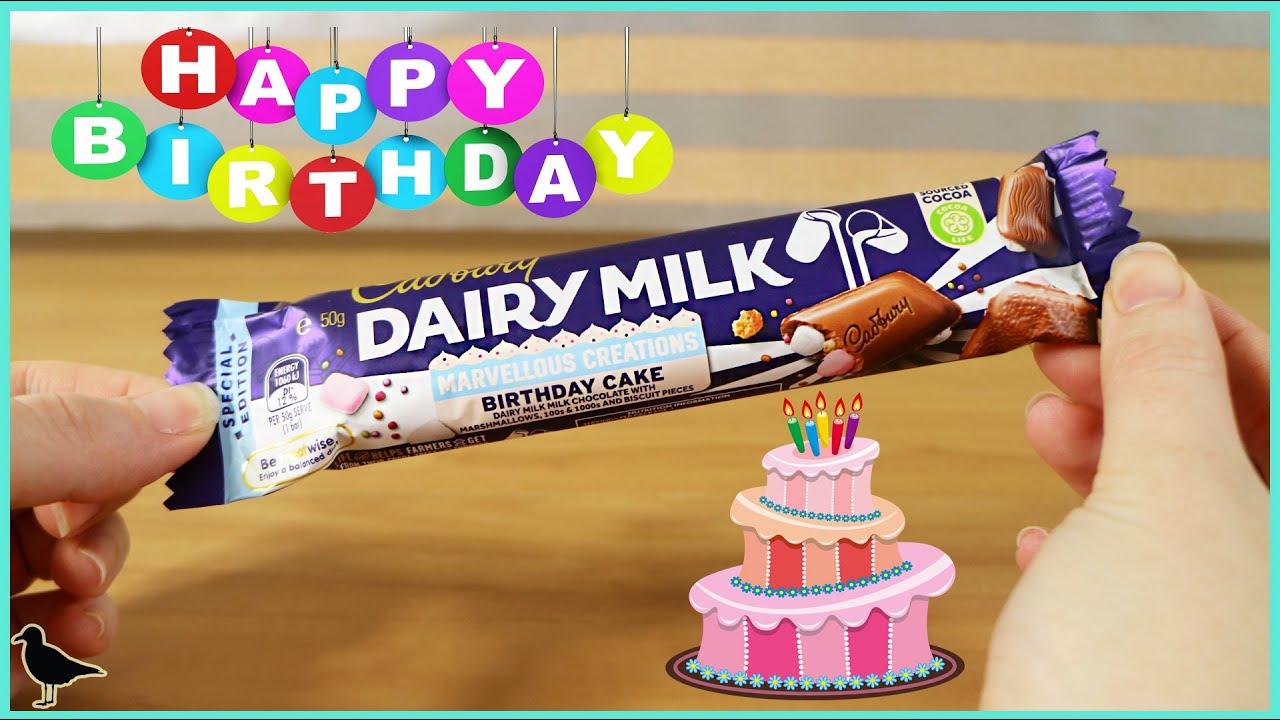 Cadbury Dairy Milk Marvellous Creations Birthday Cake Chocolate Tasting