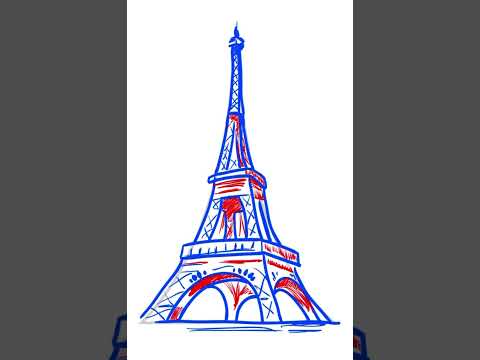 how to draw Eiffel Tower