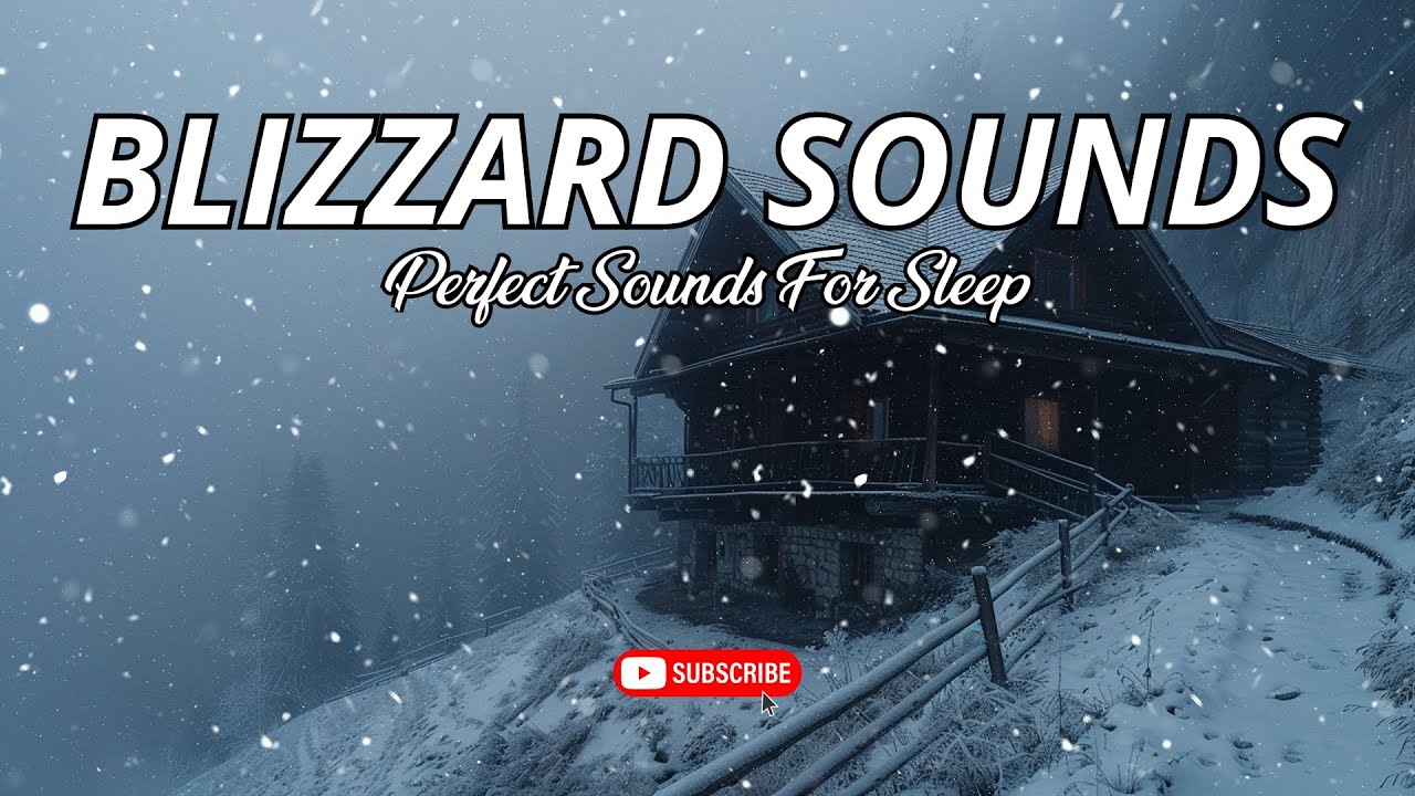 Blizzard at a Frozen Wooden House┇Howling Wind & Blowing Snow┇Snowstorm ...