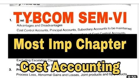 TYBCOM SEM 6 Cost Accounting Most Imp Chapter || Atul Sir || Passing Strategy