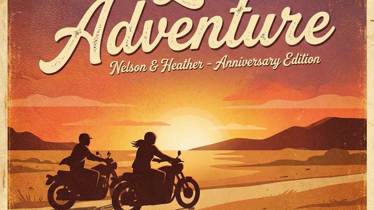Two Harleys Into the Sun
